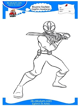 Çocuklar İçin Power Rangers Boyama Sayfaları 